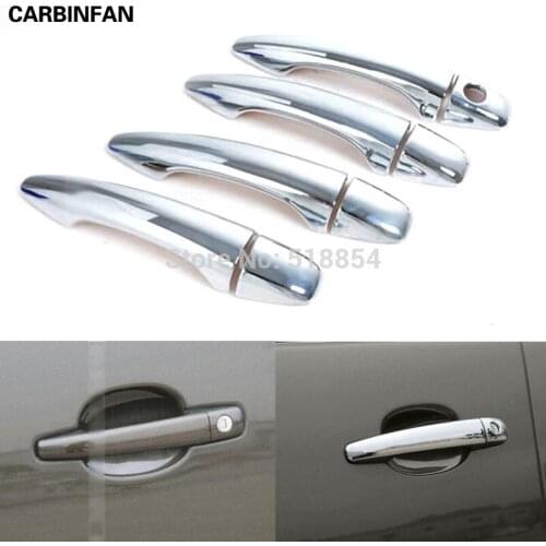 ABS Chrome Door Handle Cover Cap Catch Key Trim Molding Overlay 8pcs/set For 2010 2011 2012 2013 2014 PEUGEOT 3008