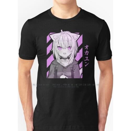 Nekomata Okayu Design T Shirt 100% Pure Cotton Anime Hololive Holo Live Holostar Vtuber Virtual Youtuber Virtual Youtuber