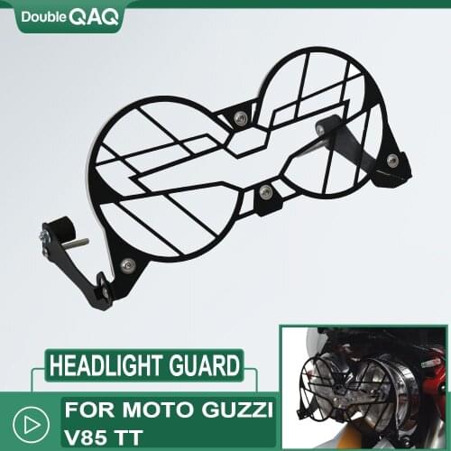 NEW Motorcycle Folding Headlight Guard Protector Grill Double Protection For Moto Guzzi V85 TT