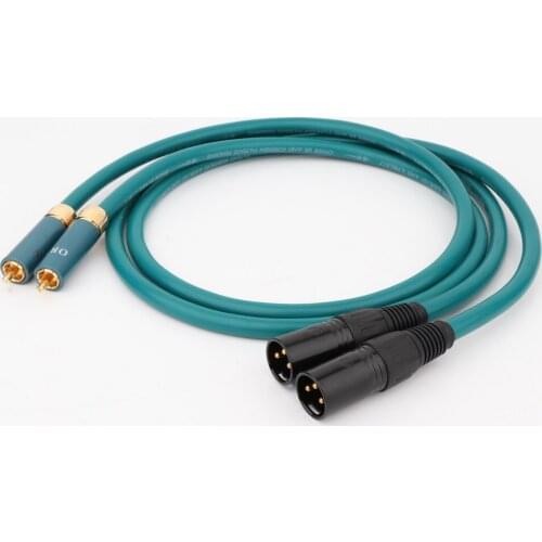 Pair HIFI RCA to XLR Balacned Audio Cable 3pin XLR Male to RCA Interconnect Cord Hi-end Amplifier CD DVD player Cable