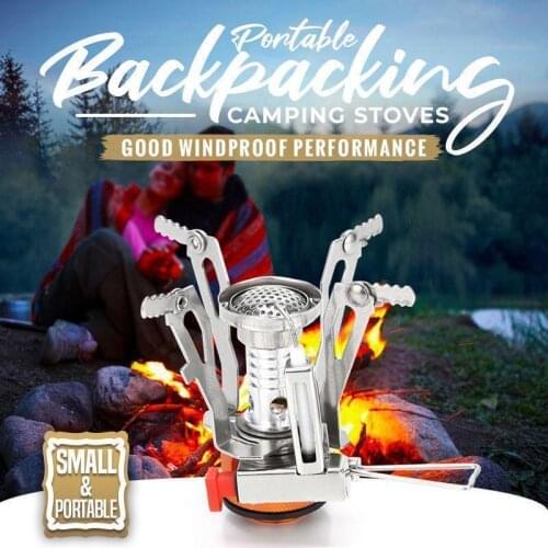 Portable Backpacking Camping Stoves Camping Gas Stove Portable Folding Outdoor Backpacking Stove Tourist Equipment For Cooking H