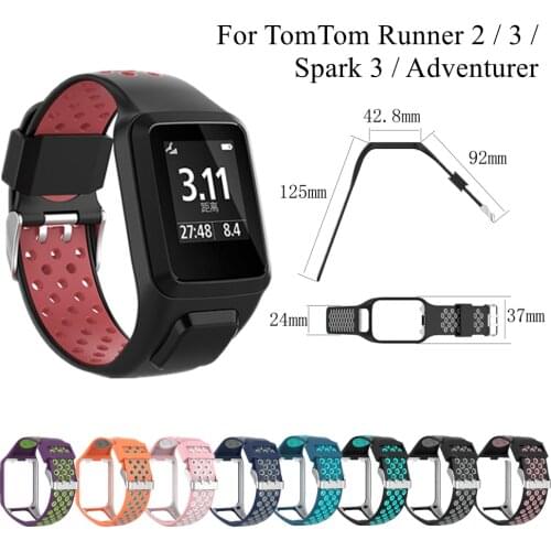 Sport Watch Band For Tomtom Runner 2/3 Runner Spark Music Watchbands Silicone Wrist Strap For Tomtom Adventurer/Golfer 2/Spark/3