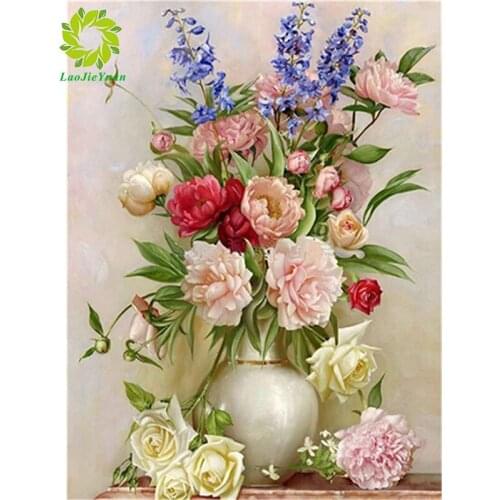 DIY Diamond embroidery Full Pebble Round drill Romantic flowers Diamond Painting Cross Stitch Rhinestone Mosaic decoration