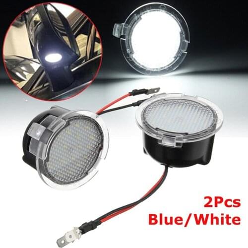 2Pcs LED Side Mirror Puddle Lights Lamp No Error for Ford Fusion Flex Mondeo Explorer Edge Ranger Tanbus F-150