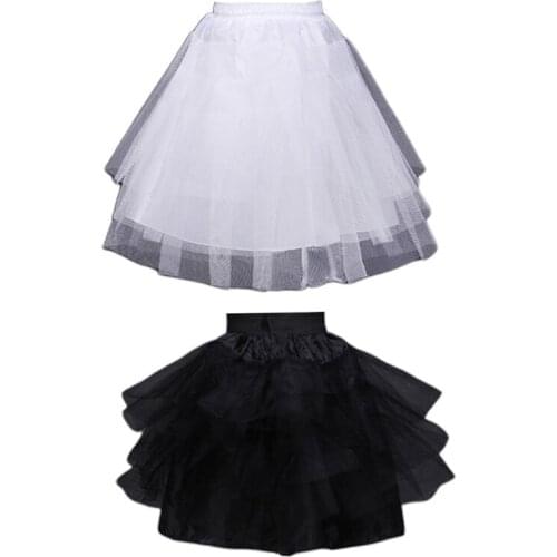 2021 Flower Girls Kids Classic Layers Tulle Tutu Skirt Wedding Dress Petticoat Adjsutable Drawstring Princess Lolita Underskirt