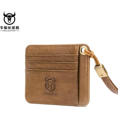 2021 Cow Leather Credit Card Wallet Multifunction Credit ID Cards Holder Small Wallet Men Coin Purse Slim Cards Male Mini Wallet