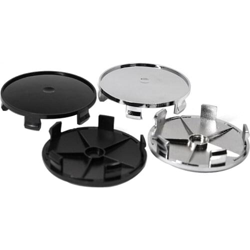 4Pcs ABS Car Auto 68mm Wheel Center Hub Caps Cover Hubcaps Rim Automobile Dust Cover Wheel Hub Cover Hub Cap Silver/black