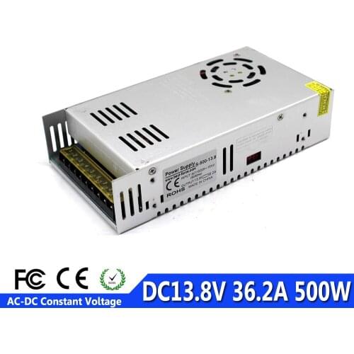 500W 13.8V 36.2A Small Volume Single Output Switching Power Supply Transformers 110V 220V AC to DC SMPS For LED Strip CNC Print
