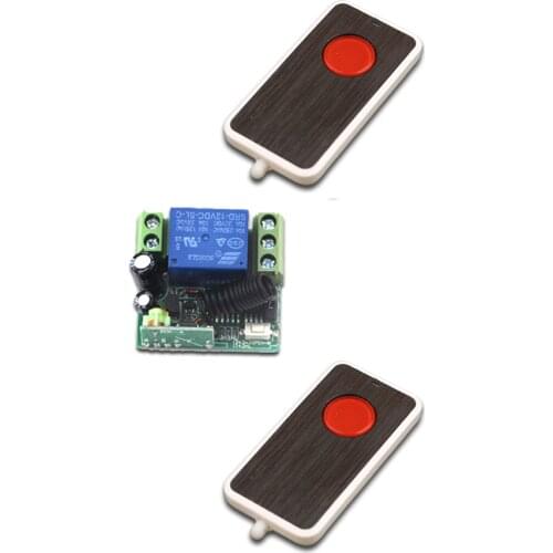 New DC12V Mini Wireless Remote Control Switch 1 Channal Intelligent Family System Receiver+2pcs Transmitter Free Shipping