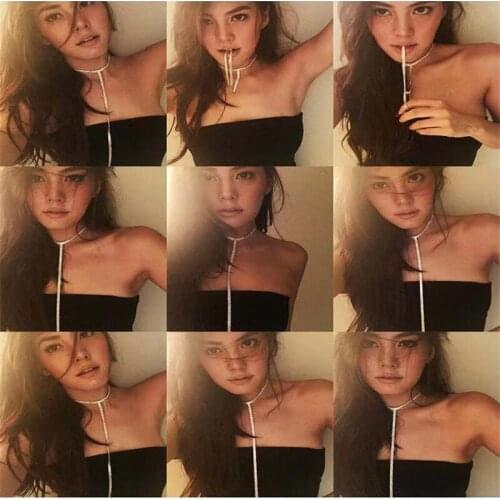 Shiny Rhinestone row Pendant Necklace luxury Necklace collar necktie Necklace women jewelry accessories gift Necklace