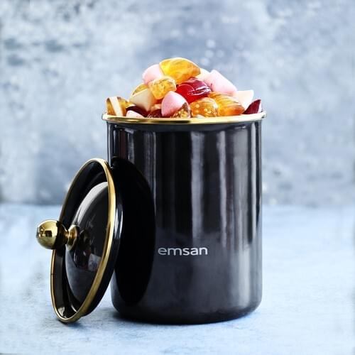 Emsan Troy Enamel Big Jar Black