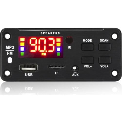 DC 12V Wireless Bluetooth-compatible 5.0 MP3 WMA Decoder Board Audio Module Support USB TF AUX FM Audio Radio Car MP3 Speaker