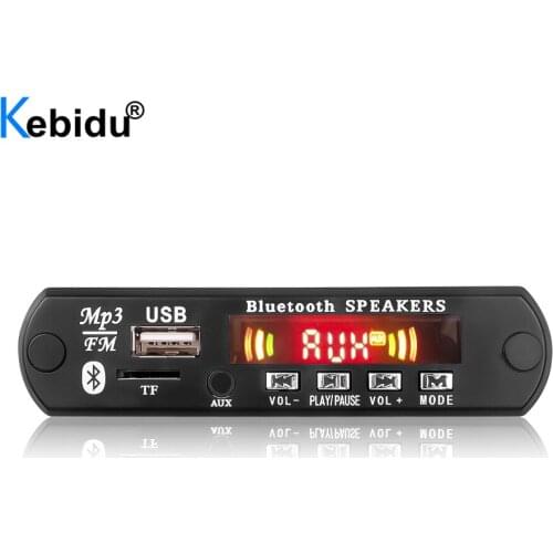 DC 12V Bluetooth MP3 WMA Decoder Board Car Audio Speaker Support TF USB FM APE FLAC Audio Module For IOS Android APP Control