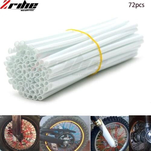 FOR Honda CR YZ RM KX 85 MOTOR CYCLE 500 CRF YZF RMZ KXF 72PCS Motorcycle Wheel Rim Spoke Skin Covers Wrap Tube Decoration