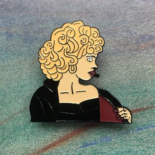 Hiphop rock Blonde Enamel Brooches for Collection