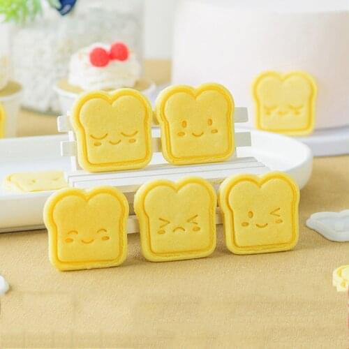 Cookie Stamp Mold Cute Mini Cat Kitty Biscuit Cutter 3D Cookie Molds Sugarcraft Cake Fondant Decorating Tools Party Baking Mold