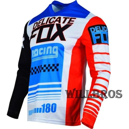 Delicate Fox 180 Race Falcon Jersey Motocross Motorcycle Long Sleeve Scooter Street Moto Racing T-shirt