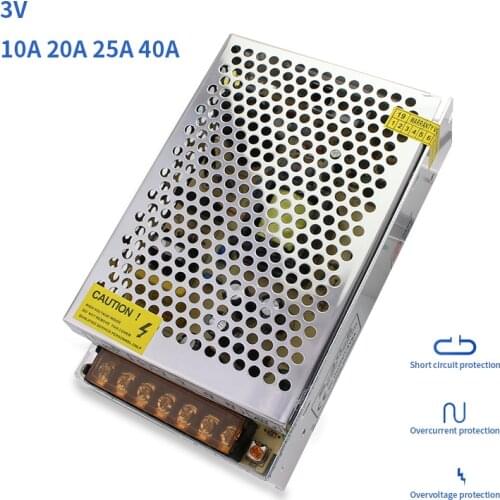 3V Power Supply 220V to 3 V Volt Transformer Lighting Power Supply 10A 20A 25A 40A 3V For Led Strip Lamp 3V Lighting Transformer