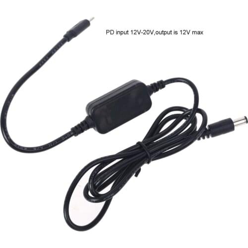 Type C PD to 12V 3A 2.5/3.5/4.0/5.5mm Conveter Cable for Wifi Router LED Light