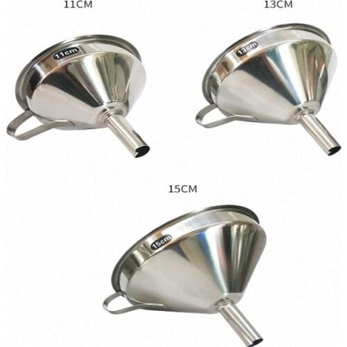 Kitchen Funnels Durable Stainless Steel Funnel Tools Pouring Decanting coffee oil Funnel Wide steam Funnels Metal Water Filter