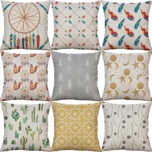 Printing Linen shivering Sofa Home Case Pillow Cushion Cotton Decor Bird Cover