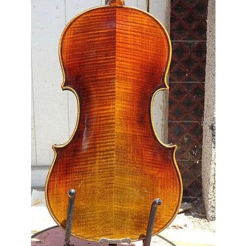 Master 4/4 violin solid flamed maple back old spruce top hand made violin