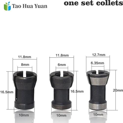 1 Piece Set Of Chuck 6.35 mm 8 mm 6 mm Woodworking Milling Cutter Chuck Conversion Set Woodworking Accessory Chuck