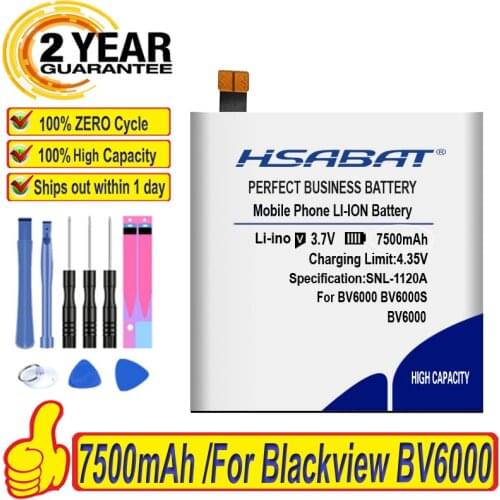 HSABAT 100% New 7050mAh Battery for Blackview BV6000 BV6000S free shipping within tracking number