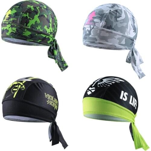 Q371 Bike cycling bandana pirates scarf headsweatshats Skull MTB bicycle head wear cap Sports Riding Sweat Proof Hat Headban
