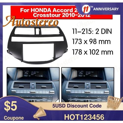 Frame Panel Top Radio Fascia for Honda Accord 2008-2012 Crosstour 2010-2012 Stereo Fascia Dash CD Trim Installation Frame Kit