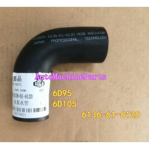 Radiator Hose 6136-61-6120 For Excavator 6D95 6D105 Caliber 30mm Length 150mm