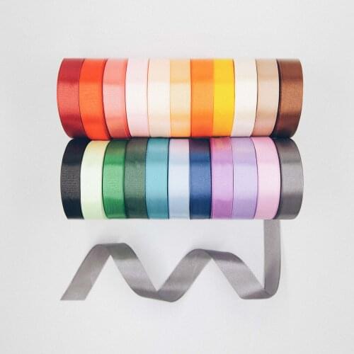 Satin ribbon set grosgrain ribbon fabric (25 Yards/roll) for crafts diy Gift Wrapping color decorative ribbons wedding Sewing