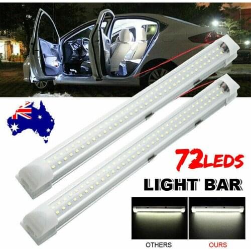 2X 12V 72 luces LED Strip Light Bar Car Interior Lamp Caravan 4WD Camping Boat Fishing Auto Car Van Bus Caravan Home Light Bar
