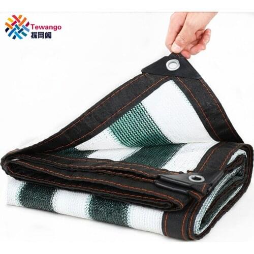 Tewango Green +White Outdoor Plant Shade Net Mesh Screen Garden Patio RV Nursery Canopy Sun Tarp 95% UV Block 120gsm