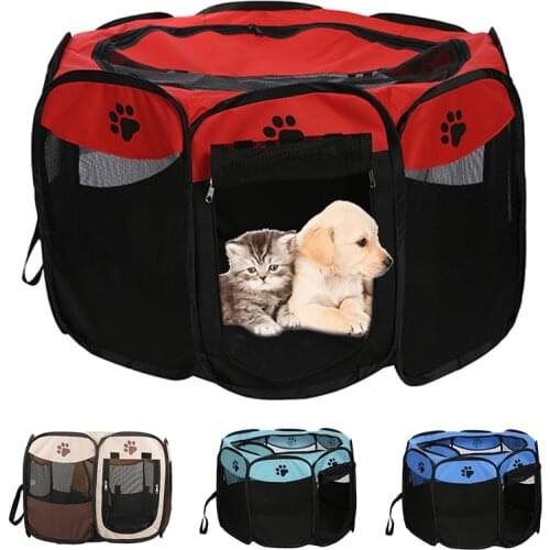 Outdoor Dog Kennels Fences Pet Tent Houses for Large Small Dogs Cat Foldable Indoor Playpen Puppy Cats Pet Cage Delivery Room