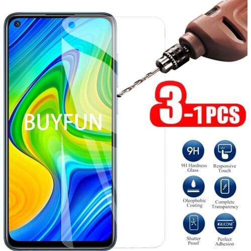 1-3Pcs Screen Cover Glass For Xiaomi Redmi Note 9 Transparent Tempered Safety Glass Film For Xiami Redmy Note9 Protective Glas