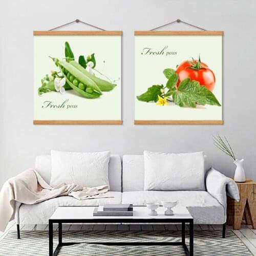 Healthy Fresh Vegetables Colorful Hanging Wall Art Pictures And Prints Canvas Pictures For Restaurant Kitchen Decor