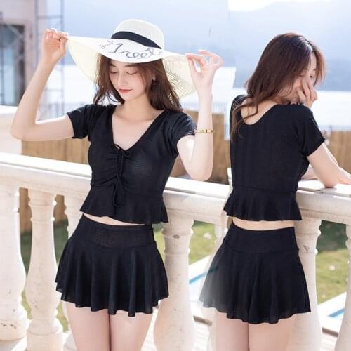 2021 New Summer Sexy Women Bandage Solid Bikini Set Swimsuit Swimwear Bathing Suit Beachwear Summer Swimming Swimskirt