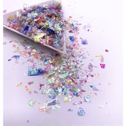 20g Shell paper candy paper fragments Seven-color fragments DIY crystal mud fittings gum dropping handicraft material