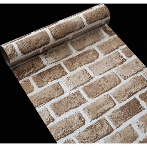 3D Brick Wall Stickers Stone Wallpaper Waterproof Wall Covering For Kids Living Room DIY Background Home Decor