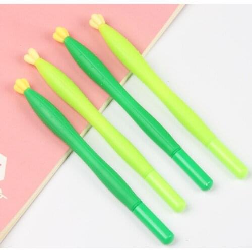4pcs Cucumber Soft Gel Pen Black Neutral pens Creative Stationery Signature Student Prizes Wholesale Stationary Office School