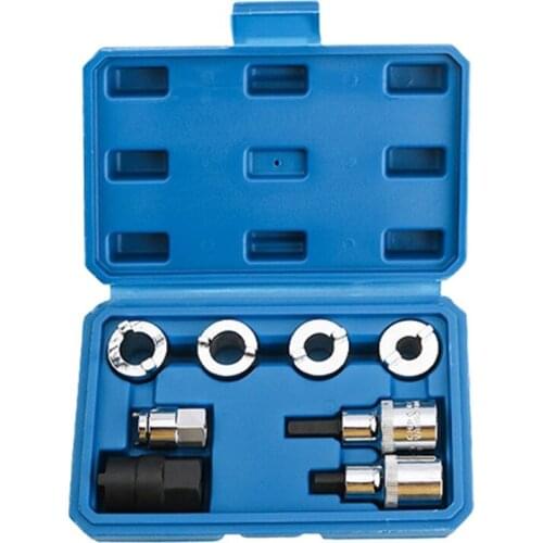 8Pcs/Set Shock Absorber Dismantle Tools Suspension Strut Spreader Socket Sleeve Removal Install Kit Damping Screw