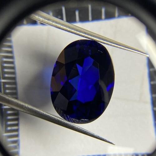 AAA High Quality Oval 13x18mm 2 Pieces Royal Blue Sapphire 34# Corundum Loose Stone Jewelry Making