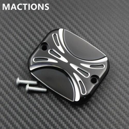 Motorcycle CNC Front Brake Master Cylinder Cover Aluminium For Harley Touring Road King Gliding 2001-2007 Soft Tail Dyna 1996-15