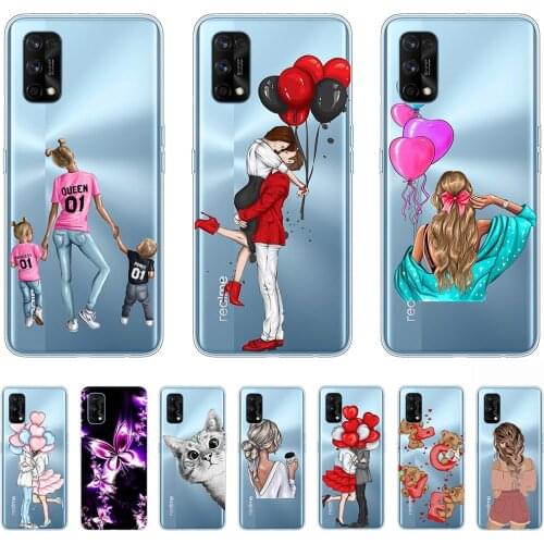 For Realme 7 Pro Case Tpu Silicon Parent-child Shell Phone Cover on Realme 7i Anti-knock Personality Fundas Coque Etui Bumper