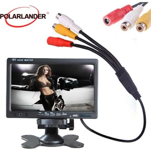 Color TFT LCD with 2 Channels Video LCD digital screen 7 inch car monitor auto monitor for parking assistance camera FOR SALE