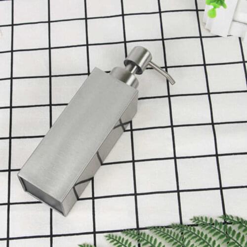 250ml Soap Dispenser Manual Press 304 Stainless Steel Lotion Bottle for Shopping Mall Hotel Touchless Sanitizer