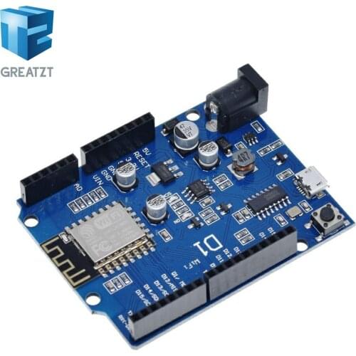 GREATZT Smart Electronics ESP-12F WeMos D1 WiFi uno based ESP8266 shield for arduino Compatible IDE