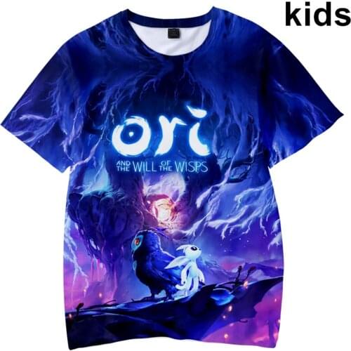 3 To 14 Years kids T Shirt Ori and The Will of The Wisps 3D Print tshirt T-shirt Boys Girls Harajuku T Shirts Children Clothes