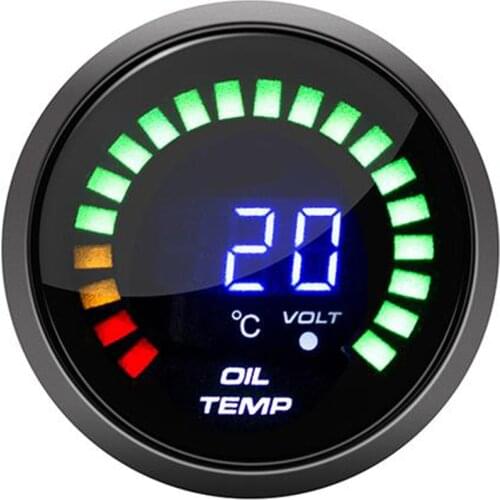 Oil temperatuur meter Auto Black 2inch 52mm Digital LED Car Oil Temp Gauge 20-150 Celsius Oil Temperature gauge Car meter racing